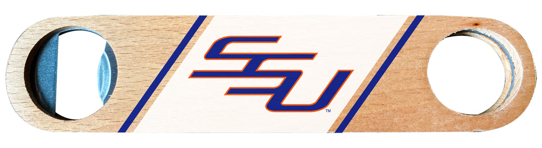 Savannah State University Officially Licensed Wooden Bottle Opener with Full Color Design Single