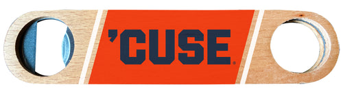 Syracuse Orange Officially Licensed Wooden Bottle Opener with Full Color Design Single