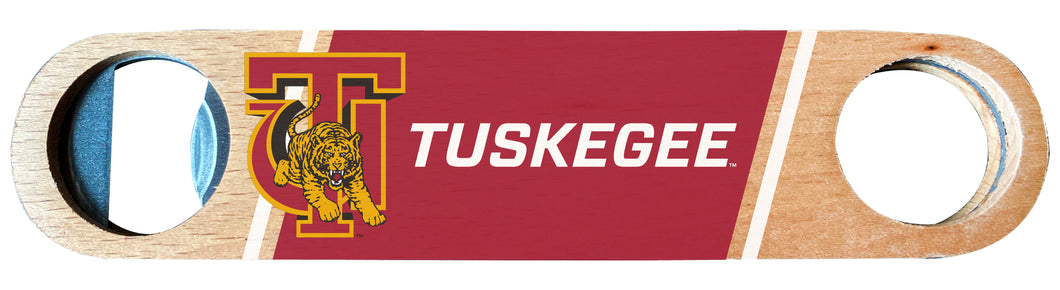 Tuskegee University Officially Licensed Wooden Bottle Opener with Full Color Design Single