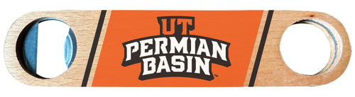University of Texas of the Permian Basin Officially Licensed Wooden Bottle Opener with Full Color Design Single