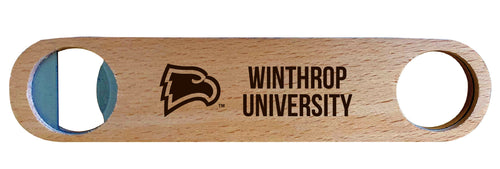 Winthrop University NCAA Elegant Laser-Etched Wooden Bottle Opener - Collegiate Bar Accessory