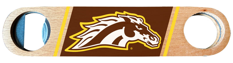 Western Michigan University Officially Licensed Wooden Bottle Opener with Full Color Design Single