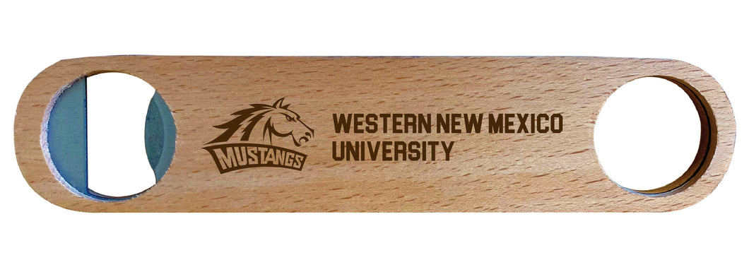 Western New Mexico University Engraved Wooden Bottle Opener Officially Licensed Collegiate Product NO