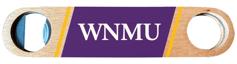 Western New Mexico University Officially Licensed Wooden Bottle Opener with Full Color Design