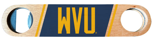 West Virginia Mountaineers Officially Licensed Wooden Bottle Opener with Full Color Design Single