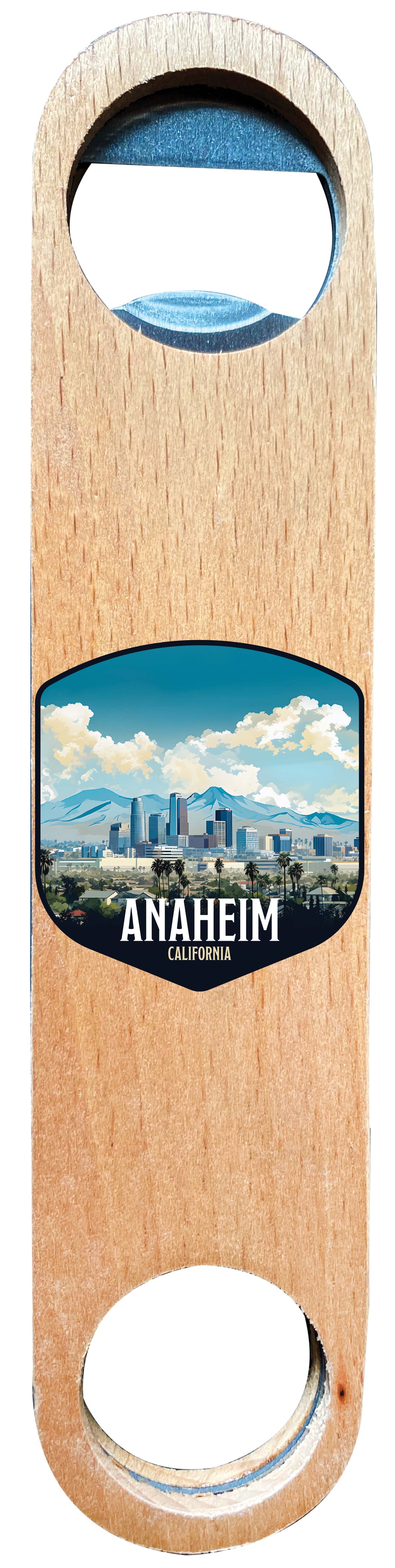 Anaheim California Design A Souvenir Wooden Bottle Opener 4-Pack