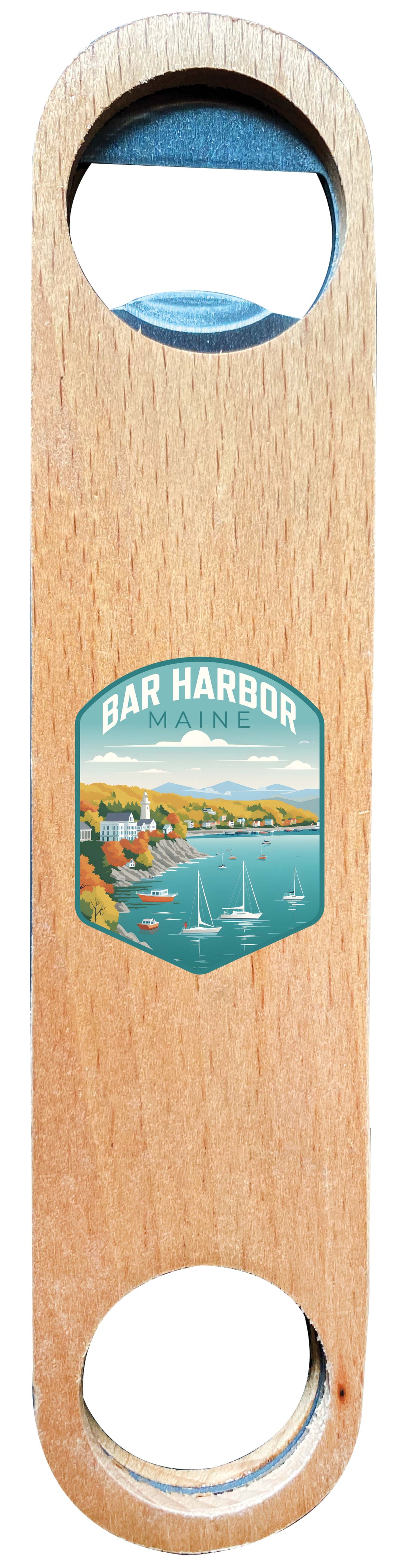Bar Harbor Maine Design A Souvenir Wooden Bottle Opener 2-Pack