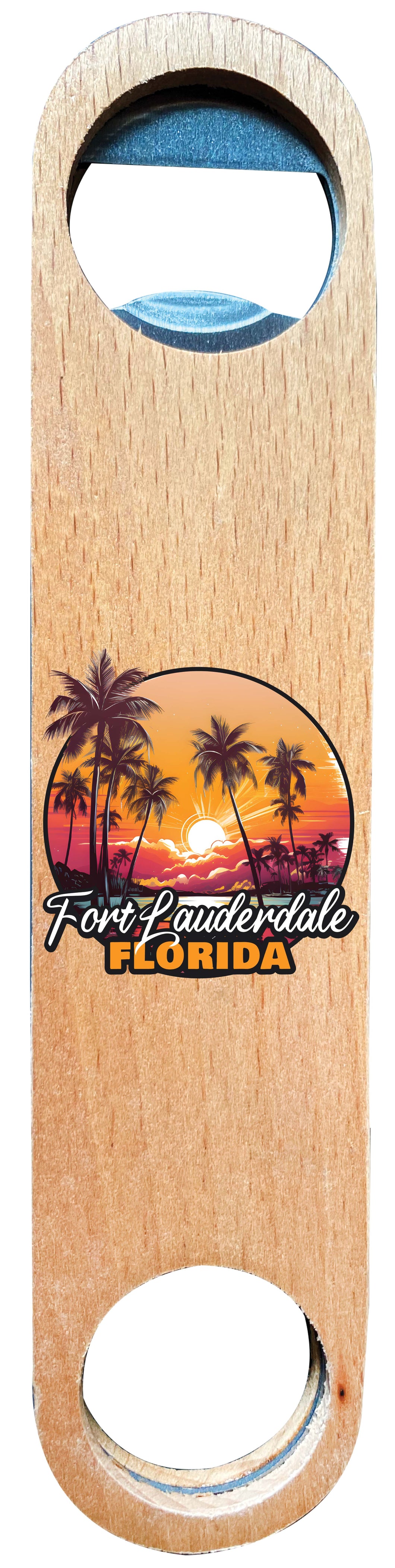 Fort Lauderdale Florida Design A Souvenir Wooden Bottle Opener 2-Pack