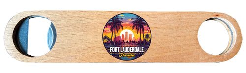 Fort Lauderdale Florida Design B Souvenir Wooden Bottle Opener 2-Pack