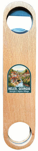 Helen Georgia Alpine Village Design Souvenir Wooden Bottle Opener 4-Pack
