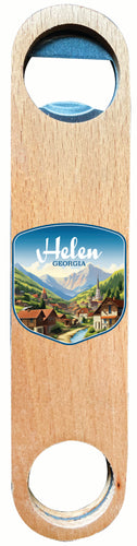 Helen Georgia Town in Mountains Design Souvenir Wooden Bottle Opener 2-Pack