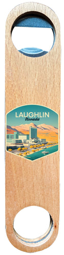Laughlin Nevada Design A Souvenir Wooden Bottle Opener 2-Pack