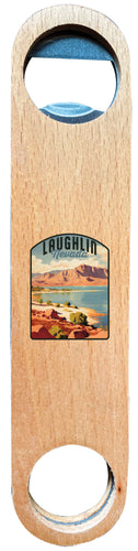 Laughlin Nevada Design B Souvenir Wooden Bottle Opener 4-Pack