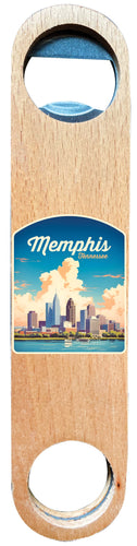 Memphis Tennessee Design A Souvenir Wooden Bottle Opener 2-Pack
