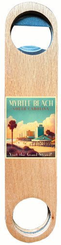 Myrtle Beach South Carolina Design A Souvenir Wooden Bottle Opener Single