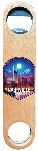 Nashville Tennessee Design D Souvenir Wooden Bottle Opener 2-Pack