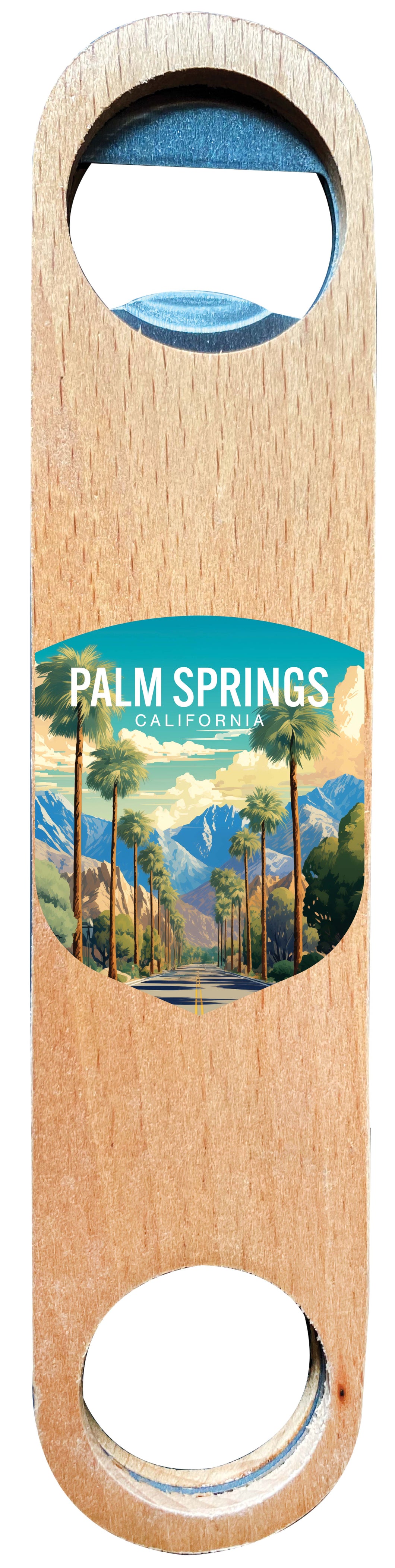 Palm Springs California Design A Souvenir Wooden Bottle Opener 2-Pack