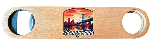 Pennsylvania Design A Souvenir Wooden Bottle Opener 4-Pack
