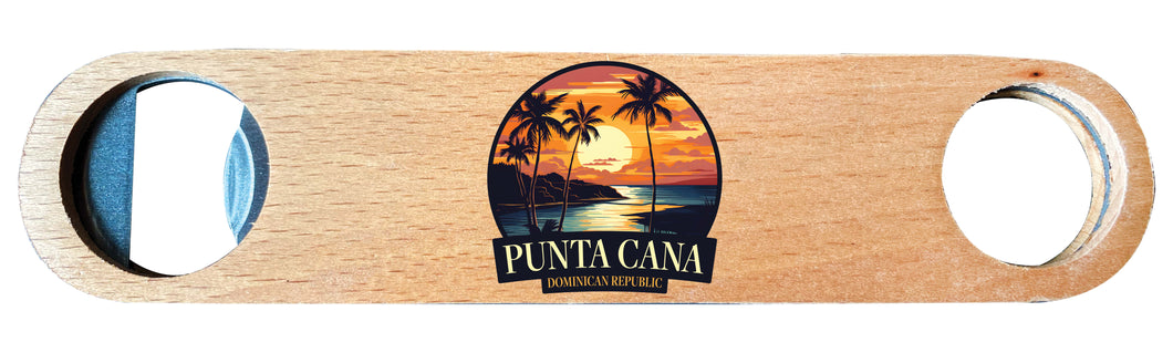 Punta Cana Dominican Republic Design E Souvenir Wooden Bottle Opener Single