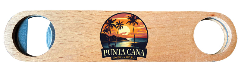 Punta Cana Dominican Republic Design E Souvenir Wooden Bottle Opener Single