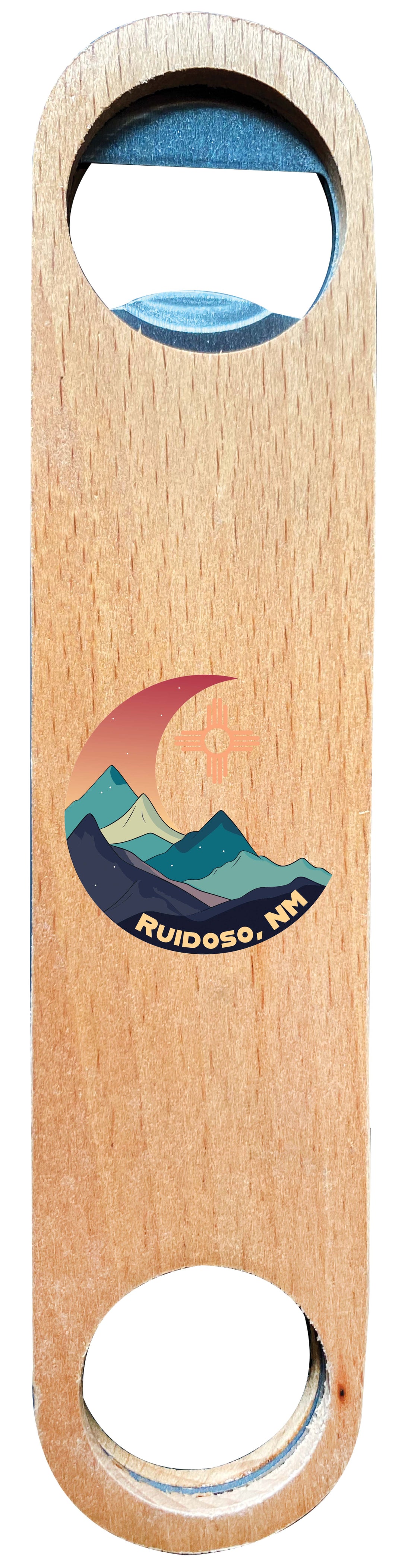 Ruidoso New Mexico Design C Souvenir Wooden Bottle Opener 4-Pack