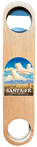 Santa Fe New Mexico Design A Souvenir Wooden Bottle Opener 2-Pack