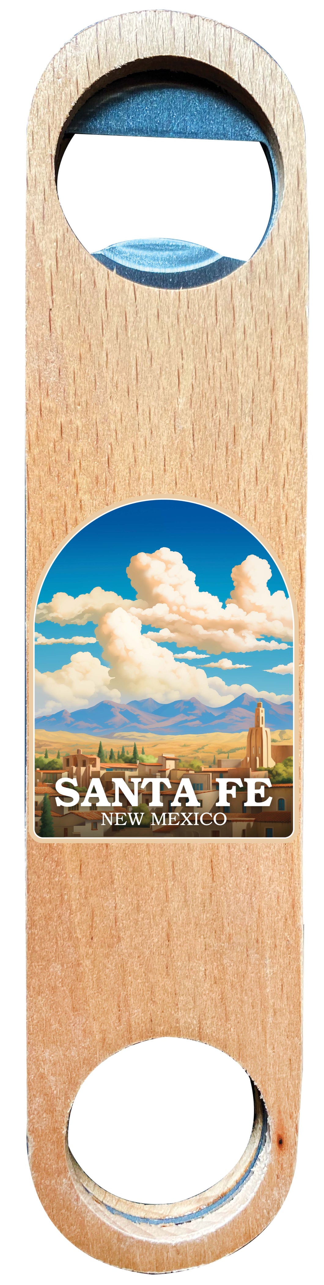 Santa Fe New Mexico Design A Souvenir Wooden Bottle Opener 2-Pack
