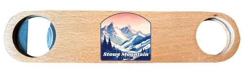 Stowe Mountain Vermont Design A Souvenir Wooden Bottle Opener 4-Pack