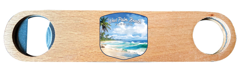 West Palm Beach Florida Design B Souvenir Wooden Bottle Opener 2-Pack