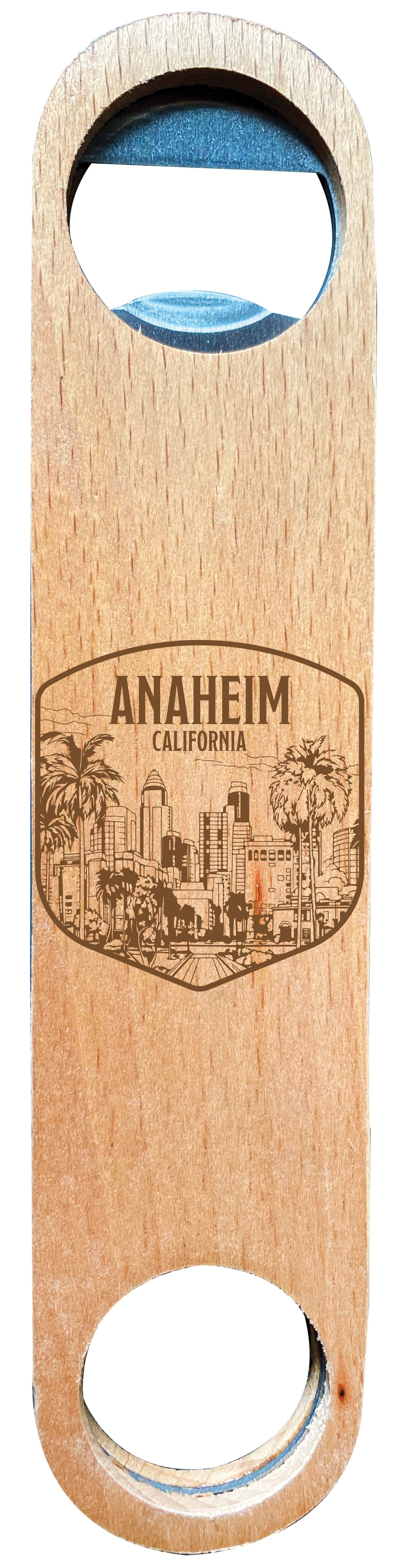 Anaheim California Souvenir Engraved Wooden Bottle Opener 2-Pack