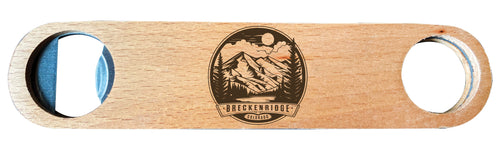 Breckenridge Colorado Souvenir Engraved Wooden Bottle Opener Single