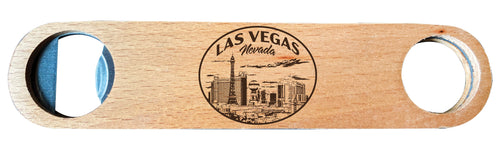Las Vegas Nevada Souvenir Engraved Wooden Bottle Opener 4-Pack