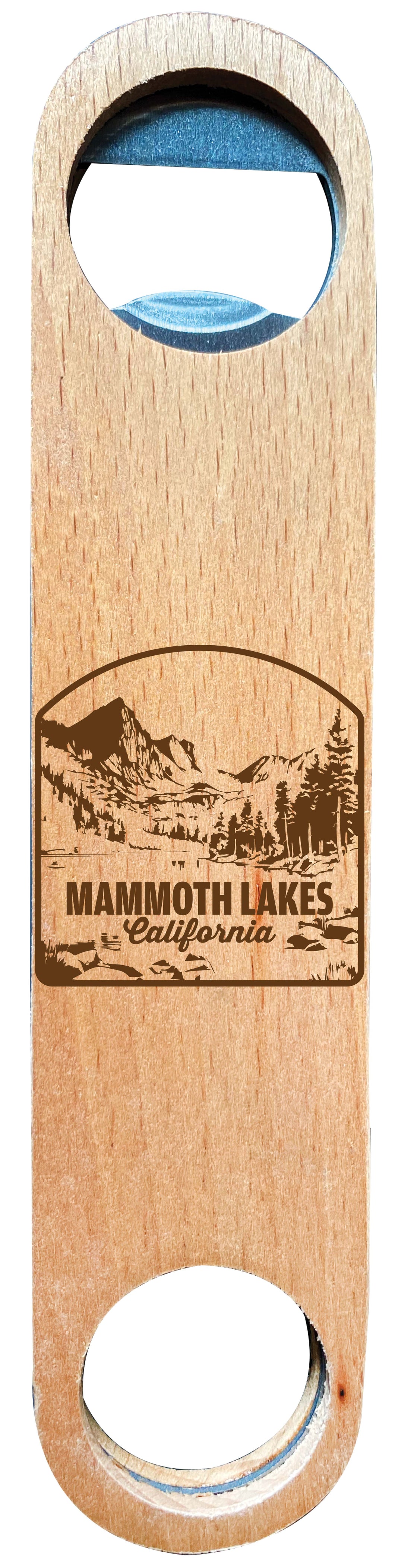 Mammoth Lakes California Souvenir Engraved Wooden Bottle Opener 4-Pack