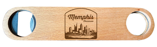 Memphis Tennessee Souvenir Engraved Wooden Bottle Opener 4-Pack