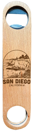 San Diego California Souvenir Engraved Wooden Bottle Opener 2-Pack