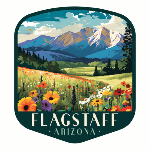 Flagstaff Arizona Design C Souvenir Die Cut Flat Magnet 4-Inch