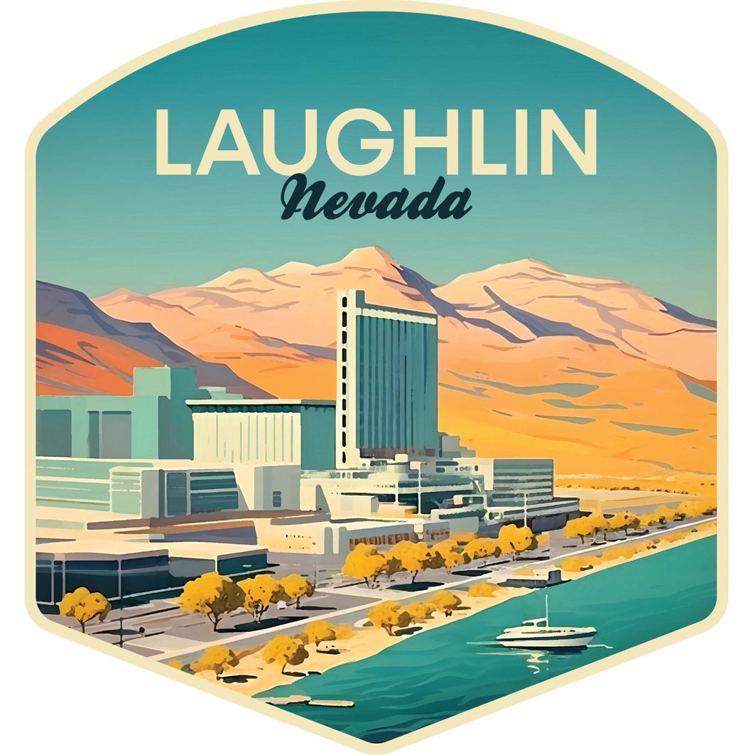 Laughlin Nevada Design A Souvenir Die Cut Flat Magnet 4-Inch