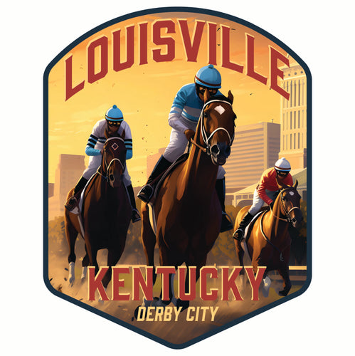 Louisville Kentucky Derby City Design Souvenir Die Cut Flat Magnet 6-Inch