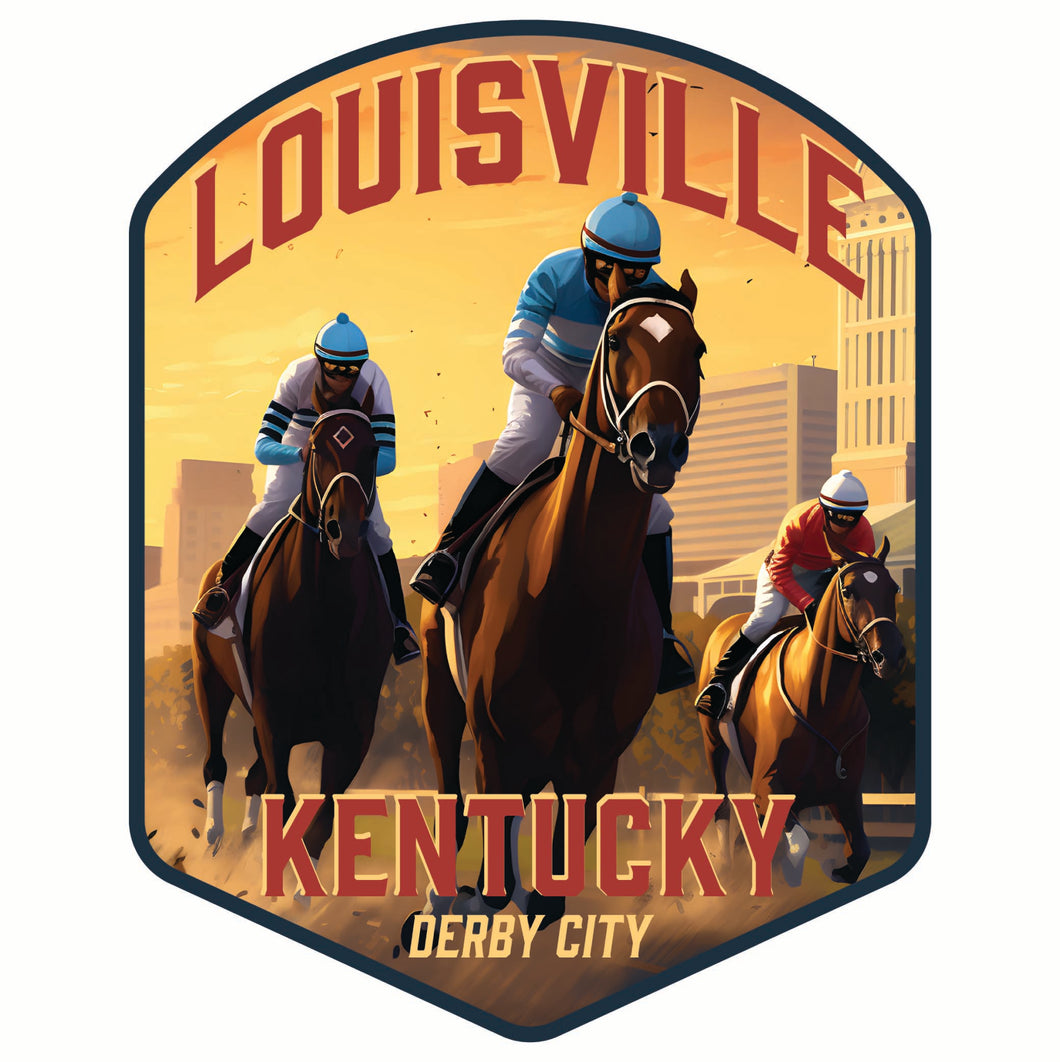 Louisville Kentucky Derby City Design Souvenir Die Cut Flat Magnet 6-Inch