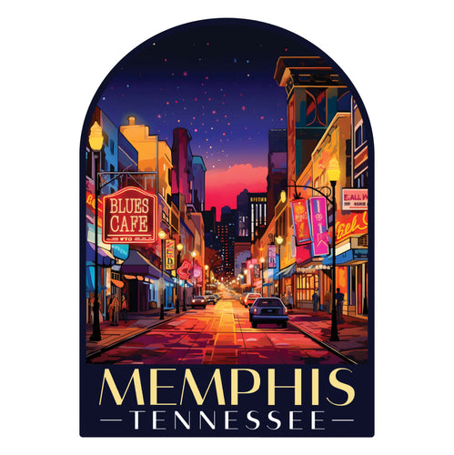 Memphis Tennessee Design C Souvenir Die Cut Flat Magnet 4-Inch