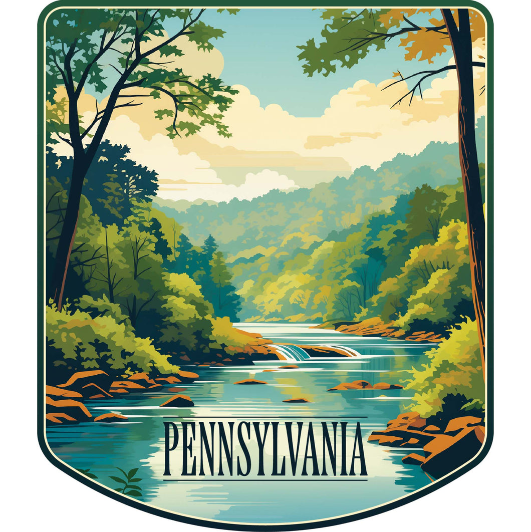 Pennsylvania Design B Souvenir Die Cut Flat Magnet 4-Inch