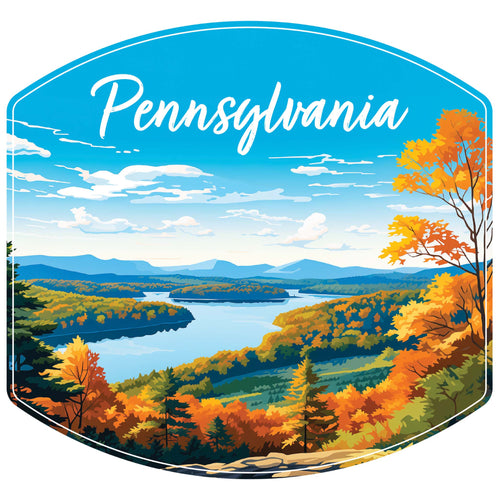 Pennsylvania Design C Souvenir Die Cut Flat Magnet 4-Inch