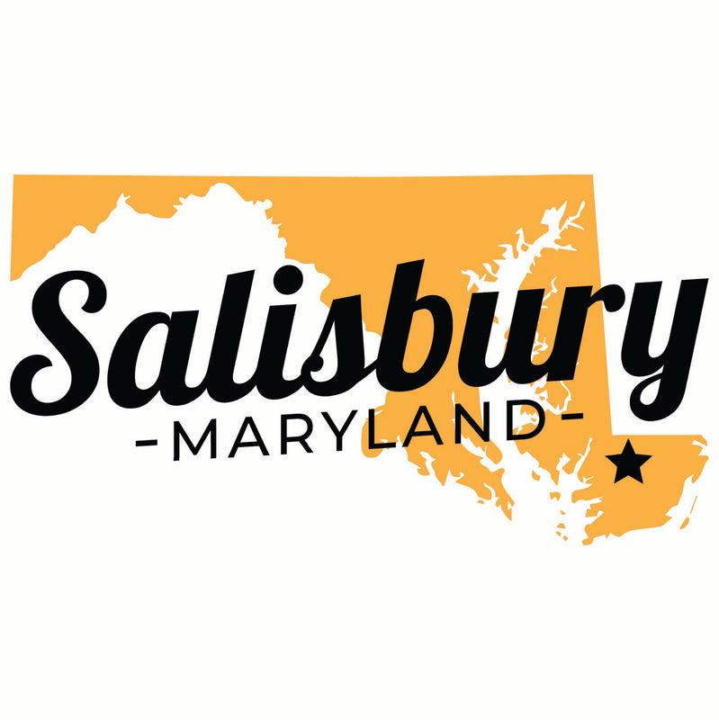Salisbury Maryland State Shape Design Souvenir Die Cut Flat Magnet 2-Inch