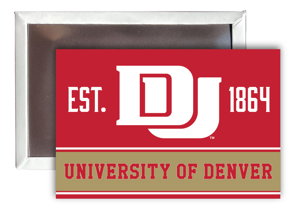 University of Denver Pioneers  2x3-Inch NCAA Vibrant Collegiate Fridge Magnet - Multi-Surface Team Pride Accessory Single Unit