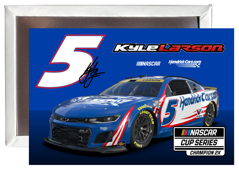 Kyle Larson 2X Champ #5 Nascar Offic. Licensed 2x3-Inch Fridge Magnet 