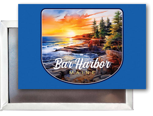 Bar Harbor Maine Design B Souvenir 2x3-Inch Fridge Magnet 4-Pack