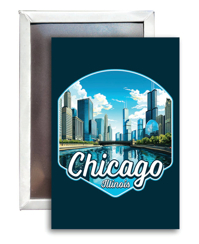 Chicago Illinois Souvenir 2x3-Inch Fridge Magnet 