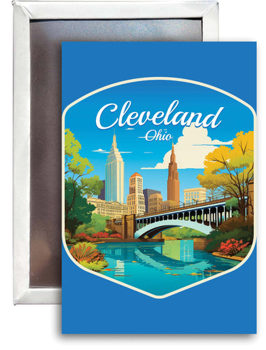 Cleveland Ohio Design B Souvenir 2x3-Inch Fridge Magnet Single