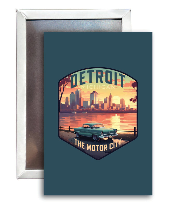 Detroit Michigan Souvenir 2x3-Inch Fridge Magnet 