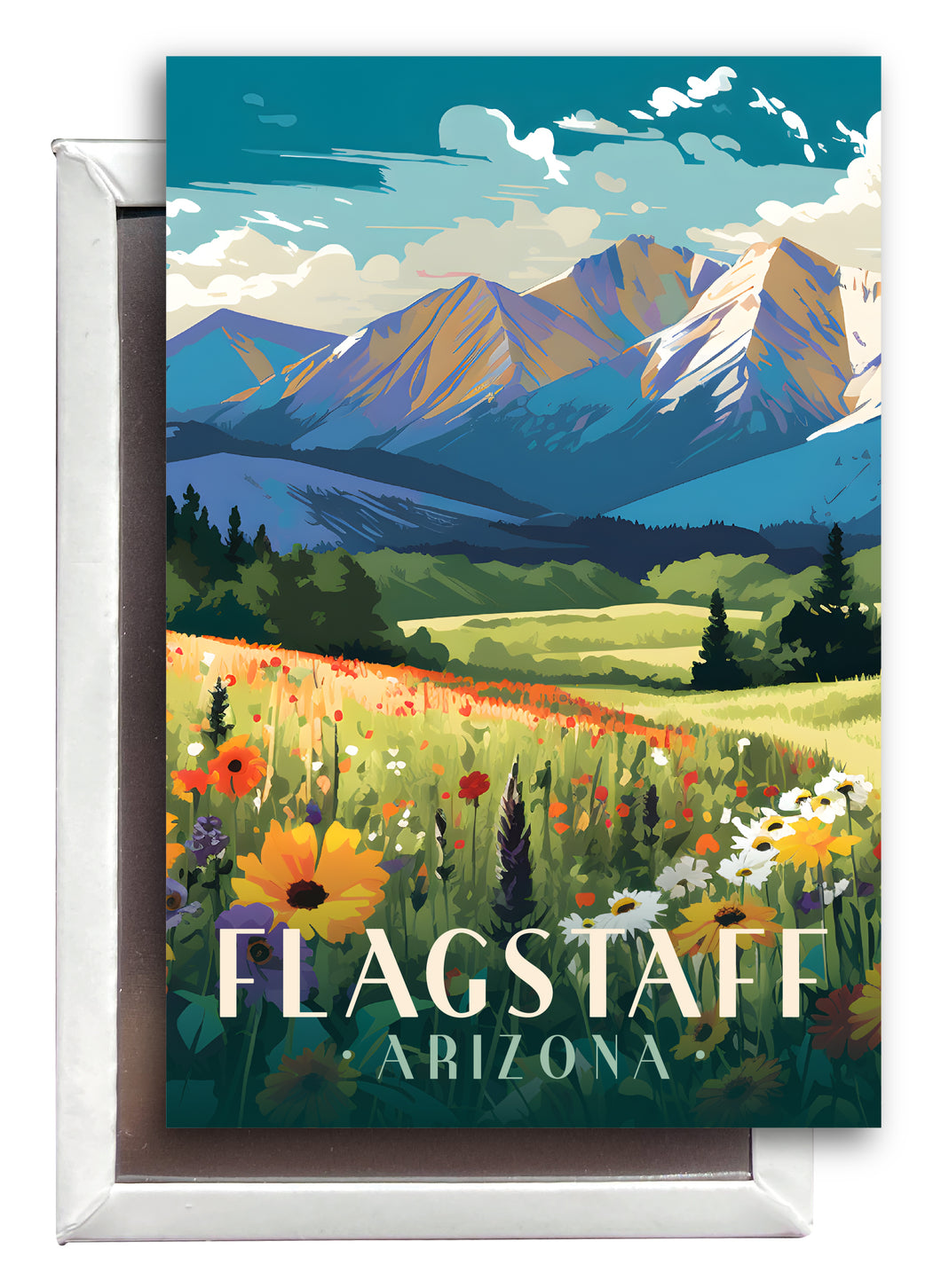 Flagstaff Arizona Design C Souvenir 2x3-Inch Fridge Magnet Single